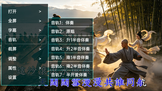 多音轨卡拉OK伴奏视频